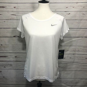 NWT Nike Mesh Breathe Top Medium in White